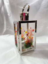 Load image into Gallery viewer, Small Lantern Red, Orange and Yellow Flower Lantern.
