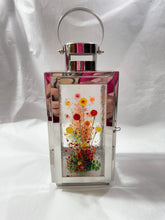 Load image into Gallery viewer, Small Lantern Red, Orange and Yellow Flower Lantern.