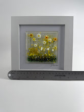 Load image into Gallery viewer, White and Yellow picture in a white frame.
