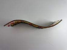 Load image into Gallery viewer, Red, Yellow and Orange Fused Glass Flower wave Freestanding
