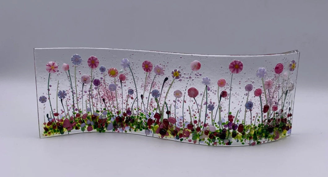 Handcrafted Pink and Purple Flower wave