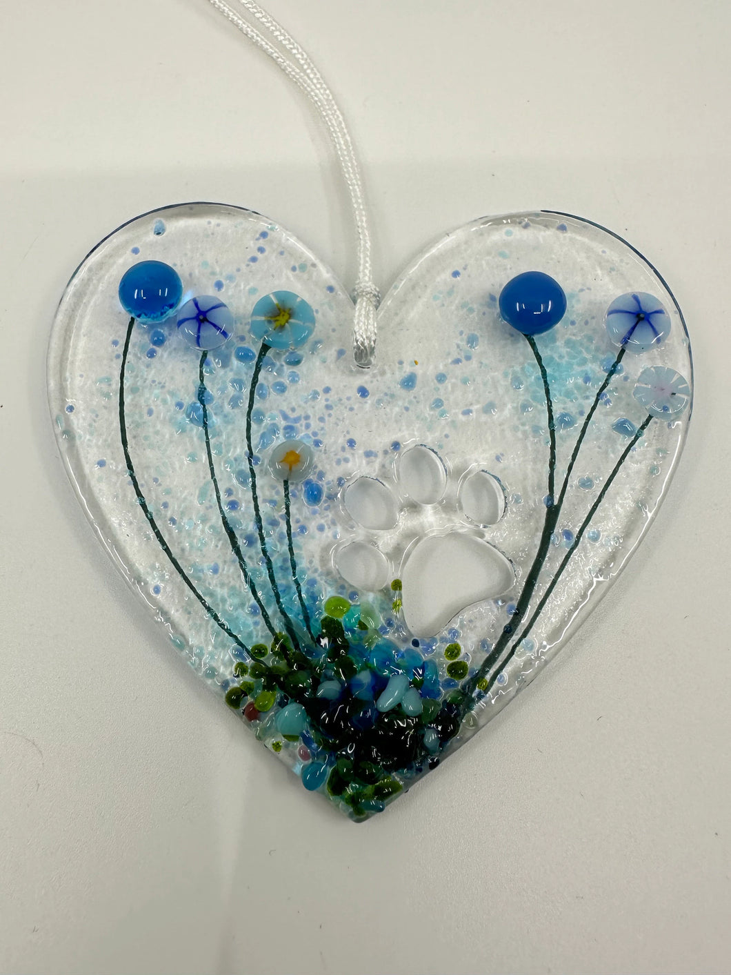Blue Paw print heart